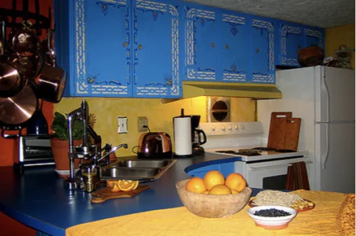 30 gorgeous mobile home kitchen cabinet colors 27 South western blue cabinets in mobile home kitchen